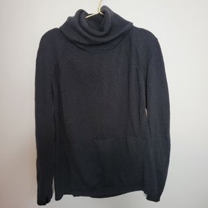 Large Lululemon Black Wool Cowlneck Sweater